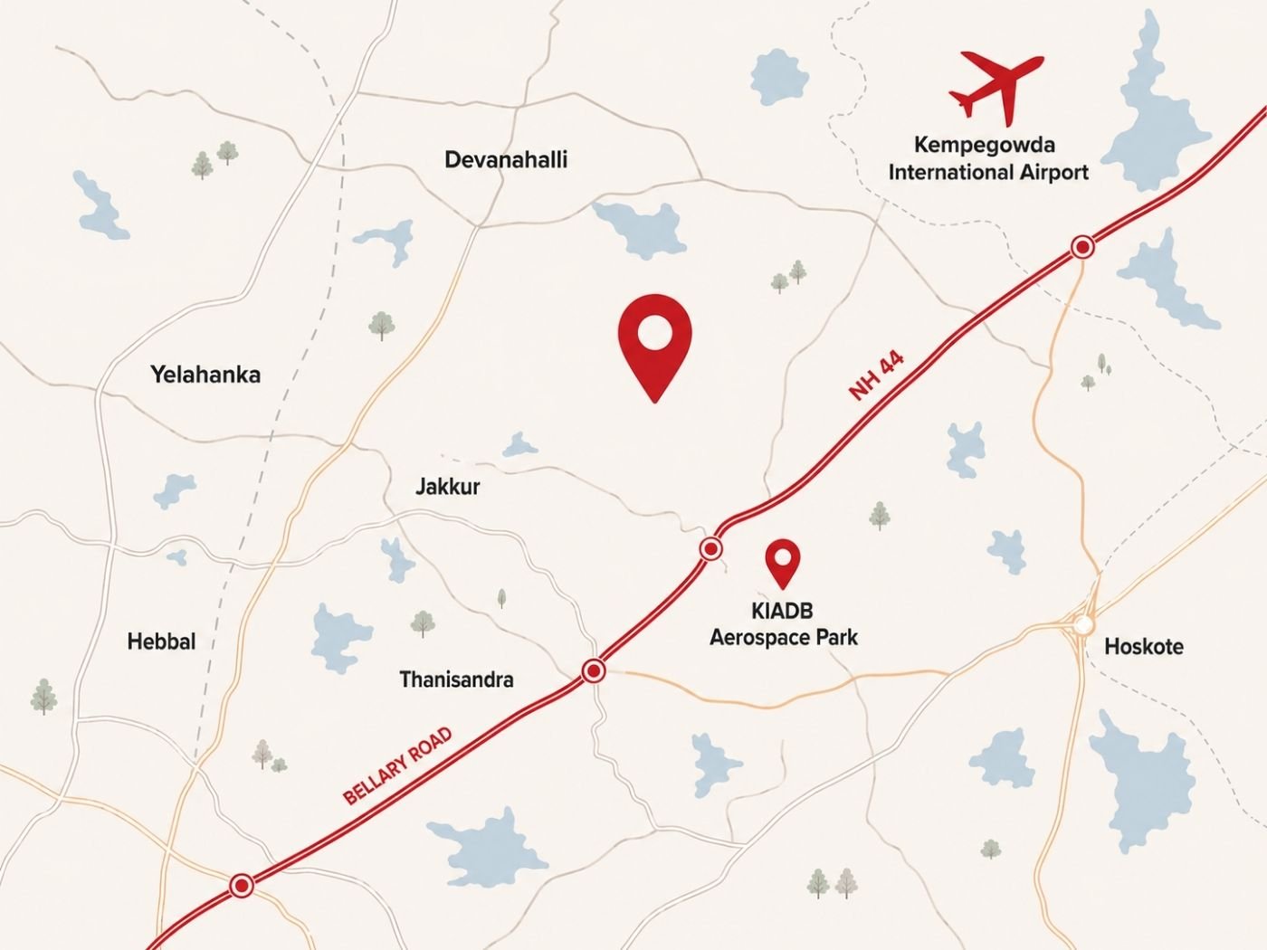 Mahindra Sadahalli Location Map — Bengaluru