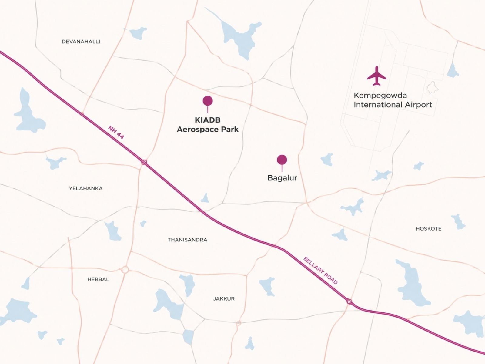 Nikoo Homes 9 Location Map — Bengaluru